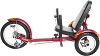 Mobo Triton Pedal Go Kart Trike. Kids 3-Wheel Bike. Youth Cruiser - Red - image 2