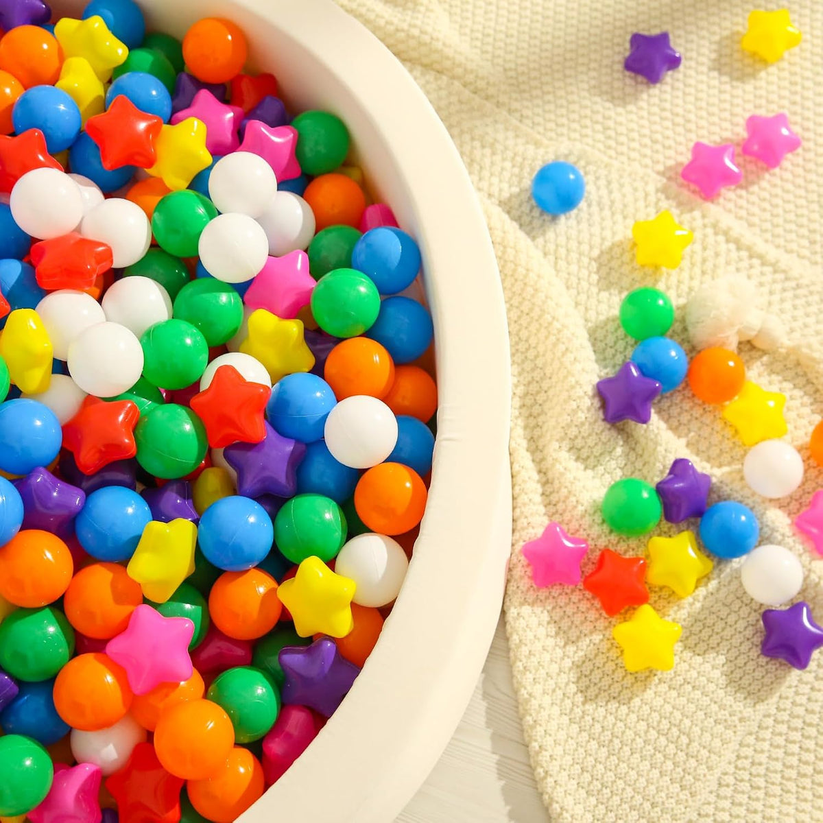 TRENDPLAY Star Ball Pit Balls for Toddlers 50 100 200 Count Star - Rainbow / 50 - image 2