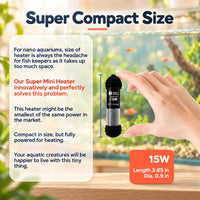 AquaMiracle 100W Dual LED Display Small Aquarium Heater for 10-20 Gal - 1-3 Gal Tanks - image 2