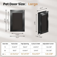 All Aluminum Dog Door for Exterior Door, Large Doggy Door - Large - image 3