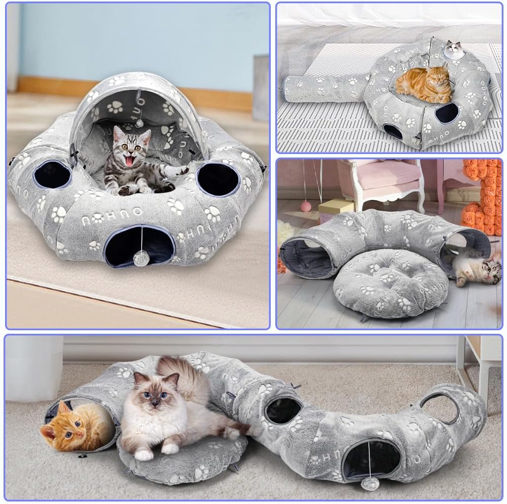 Cat Tunnel Bed, Cat Tunnels for Indoor Cats - image 2