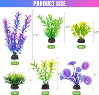 AQUANEAT Artificial Fish Tank Plants - Purple - image 3