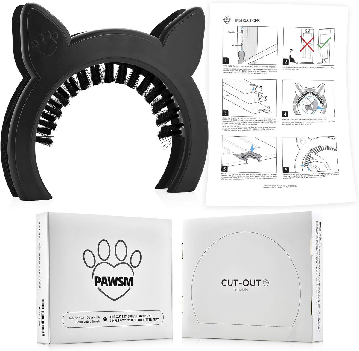 Interior Cat Door, Pet Door for Cats, Cat Door Hides Litter Tray - image 2