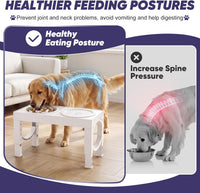 XIAZ Elevated Dog Bowls Large Breed Raised Dogs Bowl Stand - B-White / Premium - image 3