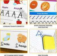 ABERLLS preschool workbook for ages 3-5 with ABC, number and tracing activities - view 4