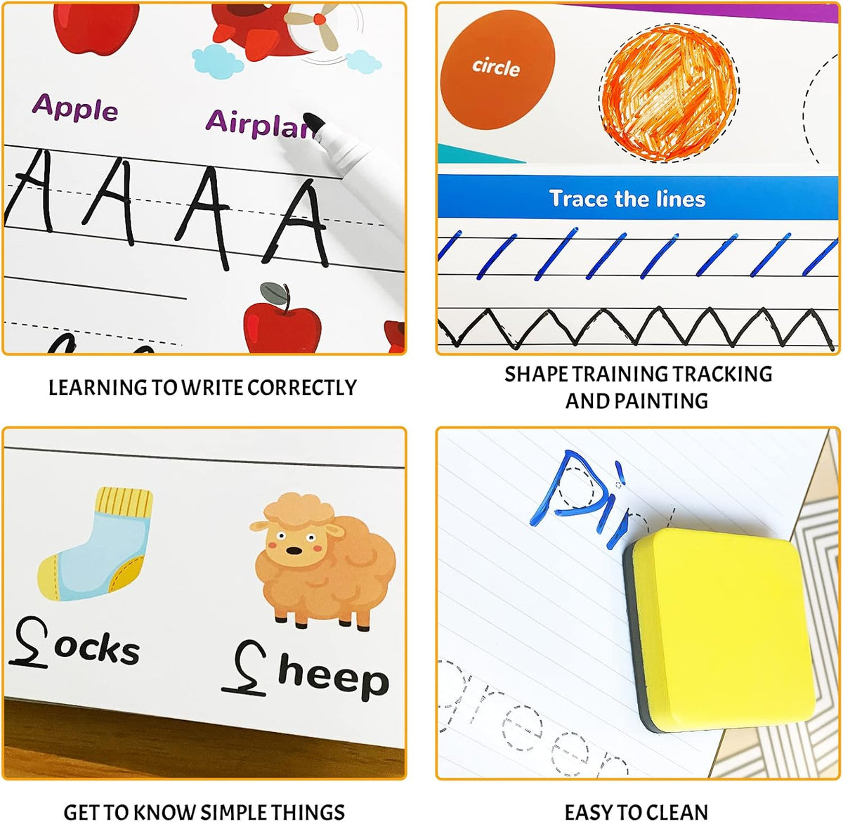 ABERLLS preschool workbook for ages 3-5 with ABC, number and tracing activities - view 4