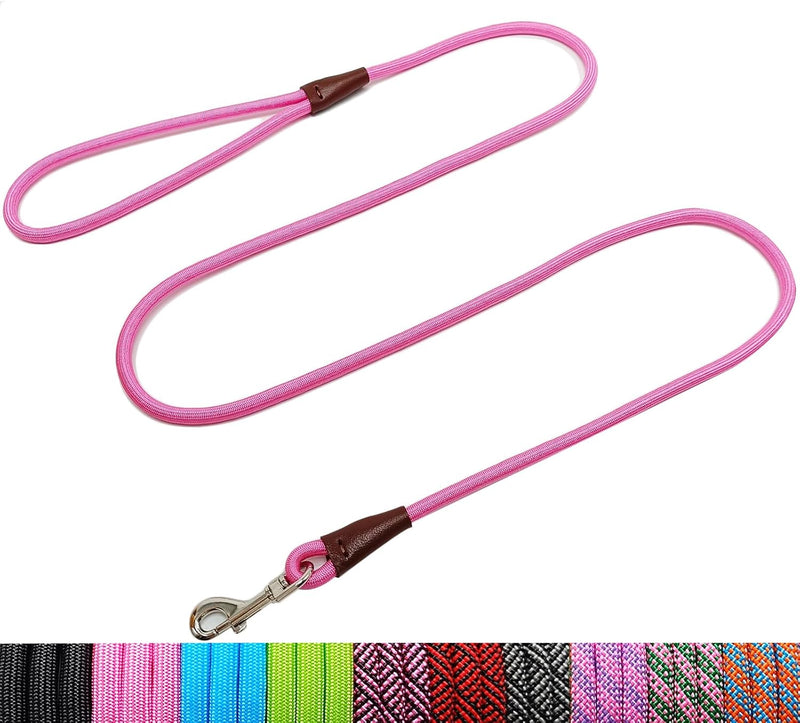 WYuZe 5ft Puppy Leash for Small Dogs Cats - Pink / 5 FT (3~18 lbs)