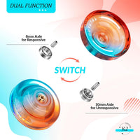 K2 Crystal Responsive Yoyo for Kids，Professional Yo-yo for Beginners – Fun for Kids & Family - K2 Black Green+ K2 Blue Orange - image 4