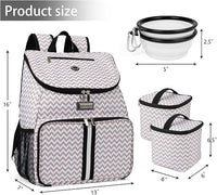 BAGLHER丨Dog Travel Bag, Airline Approved Pet Supplies Backpack, Dog Travel Backpack with 2 Silicone Collapsible Bowls and 2 Food Baskets