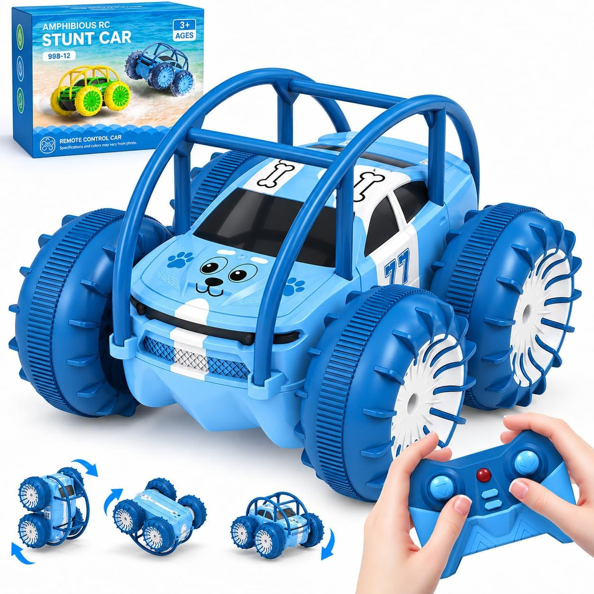 MaxTronic Rechargeable Remote Control Car for Kids - Dog & Blue