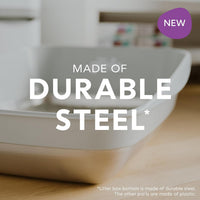 Litter Genie Cat Litter Box in Flexible Plastic with Handles - Silver - image 2