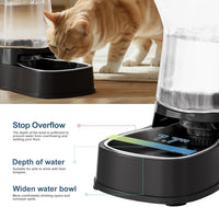 Automatic Dog Water Dispenser, Stainless Steel Bowls Feeder - Dark / 1 Gallon - image 4