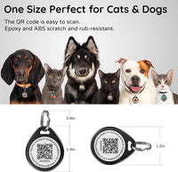 QR Code Cat Tags Personalized Small, Real-time Alerts, Pink – Essentials for Cats - 1 Pack Black Bridge / Large-1.2"*1.4" - image 2
