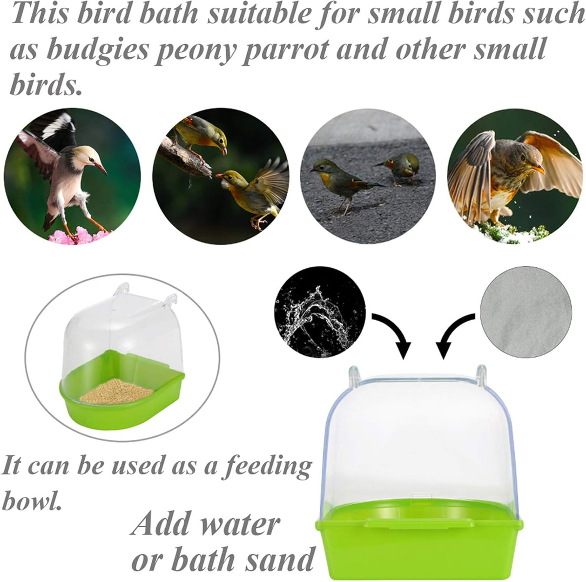 Parrot Bath Box Bird Cage Accessory Supplies Bathing Tub Bath - image 4