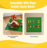 Lekebaby 6 Pack Classic Baseplates 10" x 10" - Green (Peel & Stick) / Peel & Stick - image 3