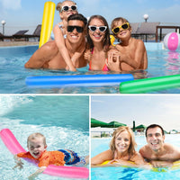 KIMOBER 6 pack giant inflatable pool noodles in red, yellow, blue, orange, green and pink - view 6