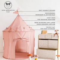 3 Sprouts Kids Play Tent for Ages 3 to 10 - Solid Misty Pink - image 4