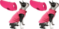 Gooby Fleece Vest Dog Sweater - Rosado / X-Small (Around 4-lb) (Pack of 2)