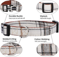 Faleela Soft &Comfy Bowtie Dog Collar - Large(Pack of 1) / Beige - image 2