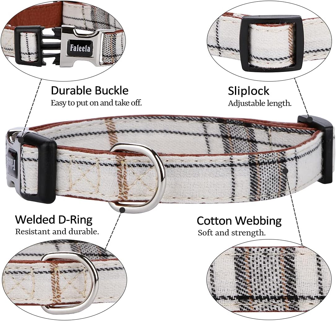 Faleela Soft &Comfy Bowtie Dog Collar - Large(Pack of 1) / Beige - image 2