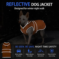 MIGOHI Warm Dog Coat Waterproof Winter Dog Jacket, M - Orange / Medium - image 4