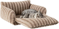 Hollypet Cat Bed Small Dog Orthopedic Couch Beds for Pets up to – Essentials for Cats - 21"L x 15"W x 8"Th / Khaki - image 2