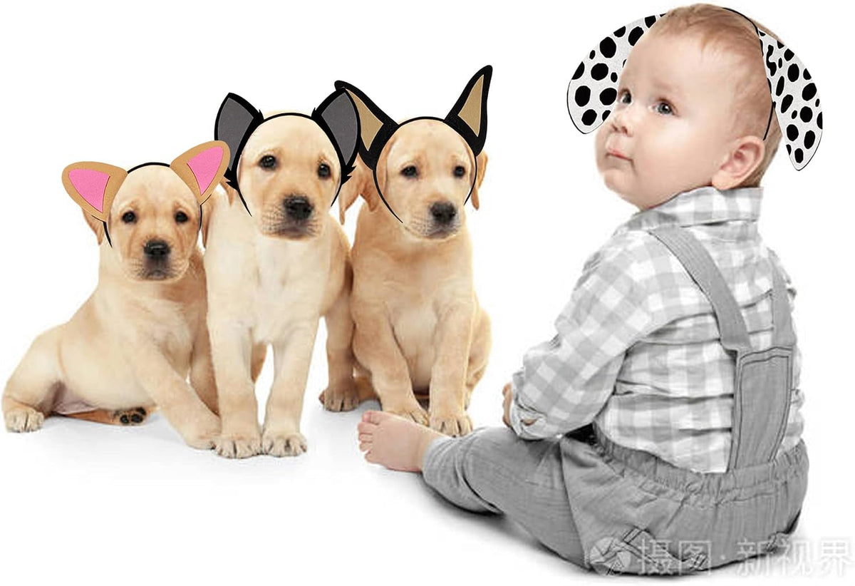 9 handmade felt dog ear headbands in assorted colors - view 2