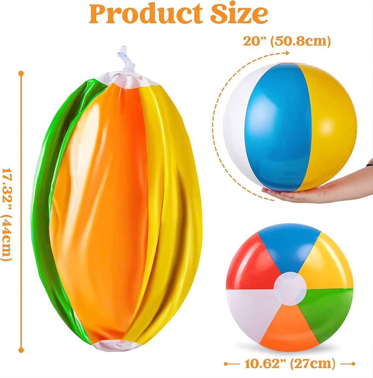JOYIN 4-Pack 20" Beach Balls - Large - image 2