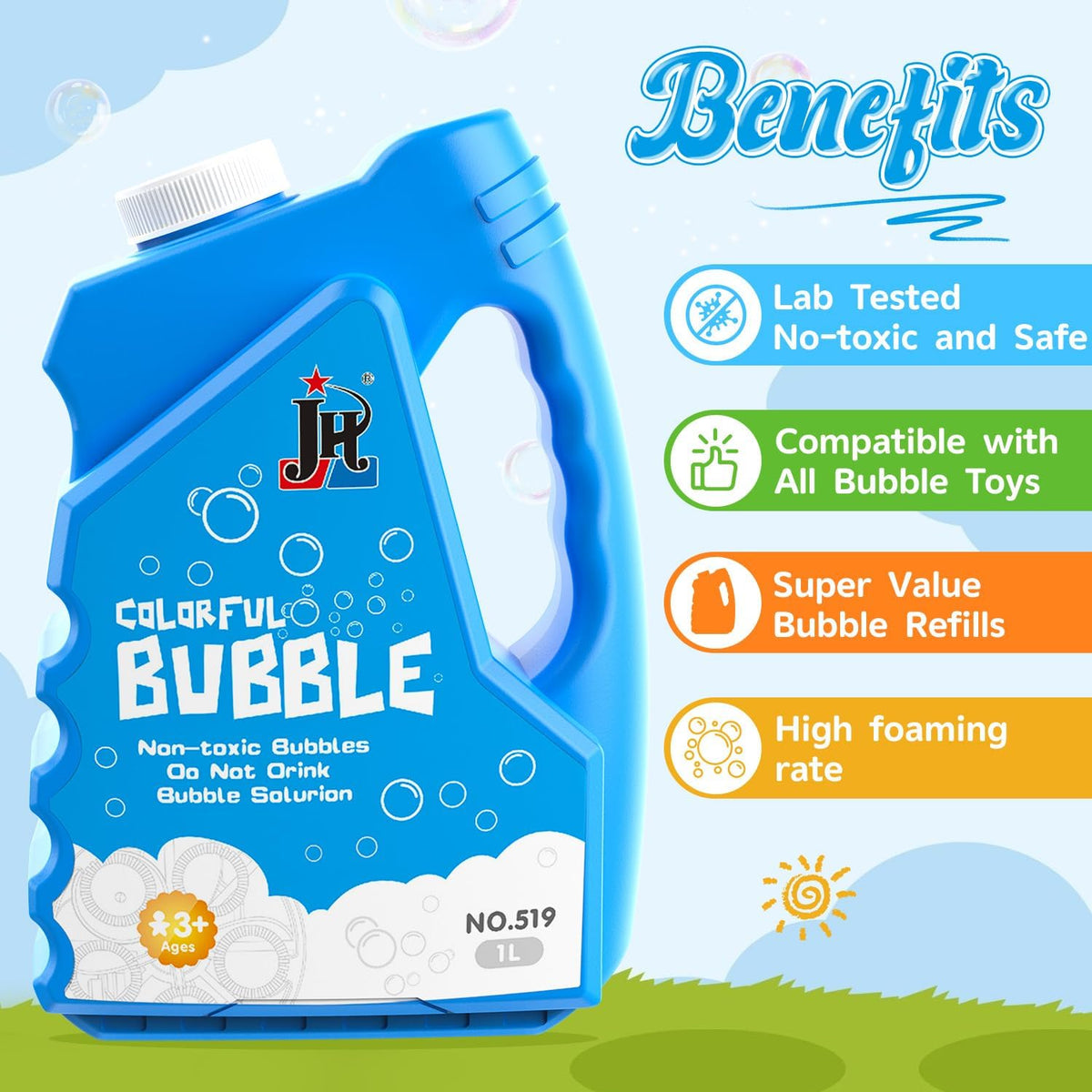 EagleStone 67 oz concentrated bubble solution refill in 2 bottles - view 7