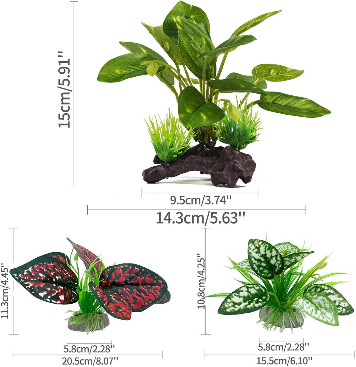 Moonorange Reptile Artificial Plants - M Set-e - image 2