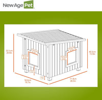 New Age Pet ECOFLEX Albany Outdoor Cat House, Maple/Brown – Essentials for Cats - Grey / Extra Large - image 2
