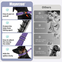 Martingale Dog Training Walking Collar for Pulling, M - Purple / Large,2.5mm,18.5-23.5"Neck - image 3