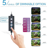 hygger Advanced LED Aquarium Light with Timer, 24/7 Lighting Cycle & DIY Mode, Full Spectrum Fish Tank Light for 36-42 in Freshwater Planted Tank