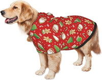 Santa Claus with Gingerbread Man Hoodie,Christmas Cosplay Dog Clothes with Pocket and Hat Winter Clothes Sweaters X-Small