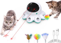 ORSDA Cat Laser Toy, 2-in-1 Interactive Automatic Motion Activated Moving 8 Holes Whack A Mole - Robin Egg Blue (1 Count)