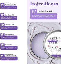 Pet Lavender Balm for Dogs & Cats Made in USA – Soothes Dry, Cracked Paws & Noses – Natural Paw & Nose Moisturizer with Healing Ingredients – Organic Dog Paw Pad Protector for Extreme Weather