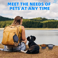 Collapsible Dog Bowls, Small Portable Travel Dog Bowls – Essentials for Dogs - Dark Blue - image 2