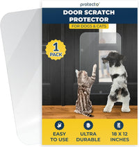 PROTECTO Door Protector from Dog Scratching, 35.5x24 - 1-pack Clear / 18 x 12"