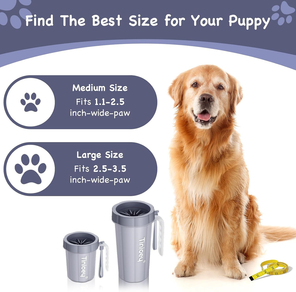 Paw Cleaner with Handle for Large Dogs - image 4