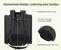 Pecute Cat Backpack with Widened Interior Space, Upgraded Dog Backpack Carrier with Various Ways to Carry, Pet Backpack with Breathable Mesh, Pet Travel Carrier with Soft Padded,Dark Grey