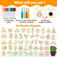 48 Pcs DIY Wooden Magnets - image 2