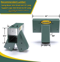 Eastern Jungle Gym Easy 1-2-3 A-Frame 2 Brackets for Swing Set - 90° A-Frame Swing Set Bracket - image 3