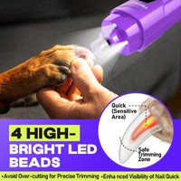 Whisper-Quiet Dog Nail Grinder 50%More Power for Sensitive Dogs - Purple - image 4