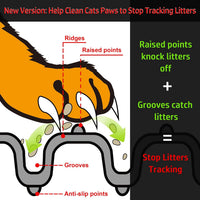 Rubber Cat Litter Mat Litter Box Mat - Grey / L-24" x 15" Thickened - image 2