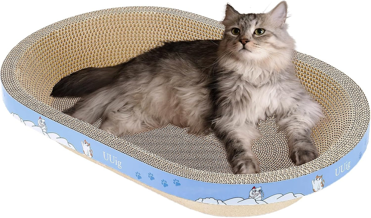 Cat Scratcher Bed 23.6x14.9” Extra Large Cardboard Cat Scratching Bed – Essentials for Cats - 1PC-23.6 x 14.9 x 3.9 inches
