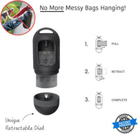 SVD.PET Dog Poop Bag Dispenser, Waste Bag Retractable, Black – Essentials for Dogs - 1-Pack -Black - image 2