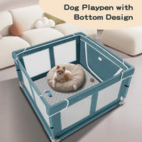 Puppy Playpen Indoor for Dog Small Pets - Green / 42 Inch Dog Playpen with Pee Pad - image 2
