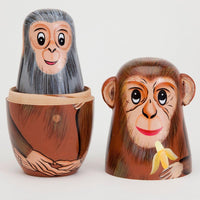 Bits and Pieces Monkey Nesting Dolls, Russian Doll Set of 5 - Nesting Monkeys - image 3