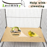Bird Cage Liner 50-Pack 17” x 11” Gravel Paper Cuttable Pet Sandpaper - image 3