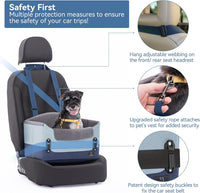 A 4 Pet Dog Car Seats for Small Dogs, Under 25 lbs - Blue / Small - image 2